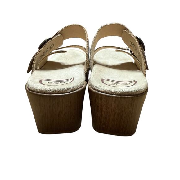 Dansko Womens EU 40 US 7 Sophie Leopard Print Suede Wedge Slide Sandals - Picture 5 of 9